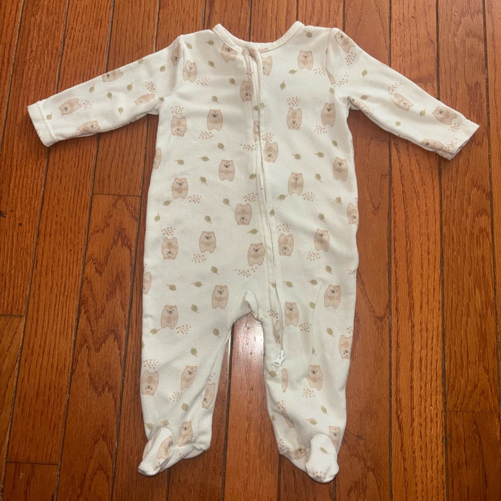 Adorable Bear Print Kids One Piece